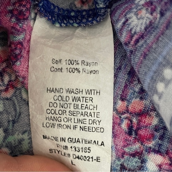 Altar'd State patchwork shorts romper long sleeves large - Picture 8 of 8